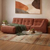 thumbnail of Canapé modulable en velours 250 x 165 x 70 cm 3 places terracotta