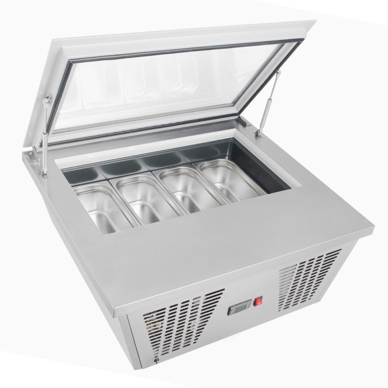 Polar G-Serie Tisch-Eiscreme-Gefrierschrank 4x Napoli-Pfannen