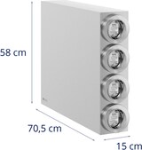 thumbnail of Royal Catering Becherspender - vierfach - Edelstahl - für Becher mit bis 89 mm Durchmesser -