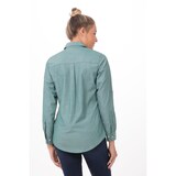 thumbnail of Chef Works® CHAMBRAY Damenbluse Nebelgrün Größe S