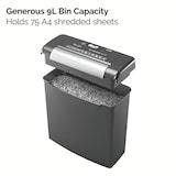 thumbnail of Destructora Rexel Momentum S206, negro/plata