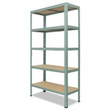thumbnail of shelfplaza HOME Schwerlastregal 200x130x30 cm in grün mit 5 Böden und 150 kg Traglast pro Boden