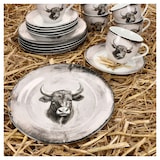 thumbnail of Toro 18tlg Kaffeeservice Porzellan 6Pers Tasse Untertasse Teller Kuh Landhaus