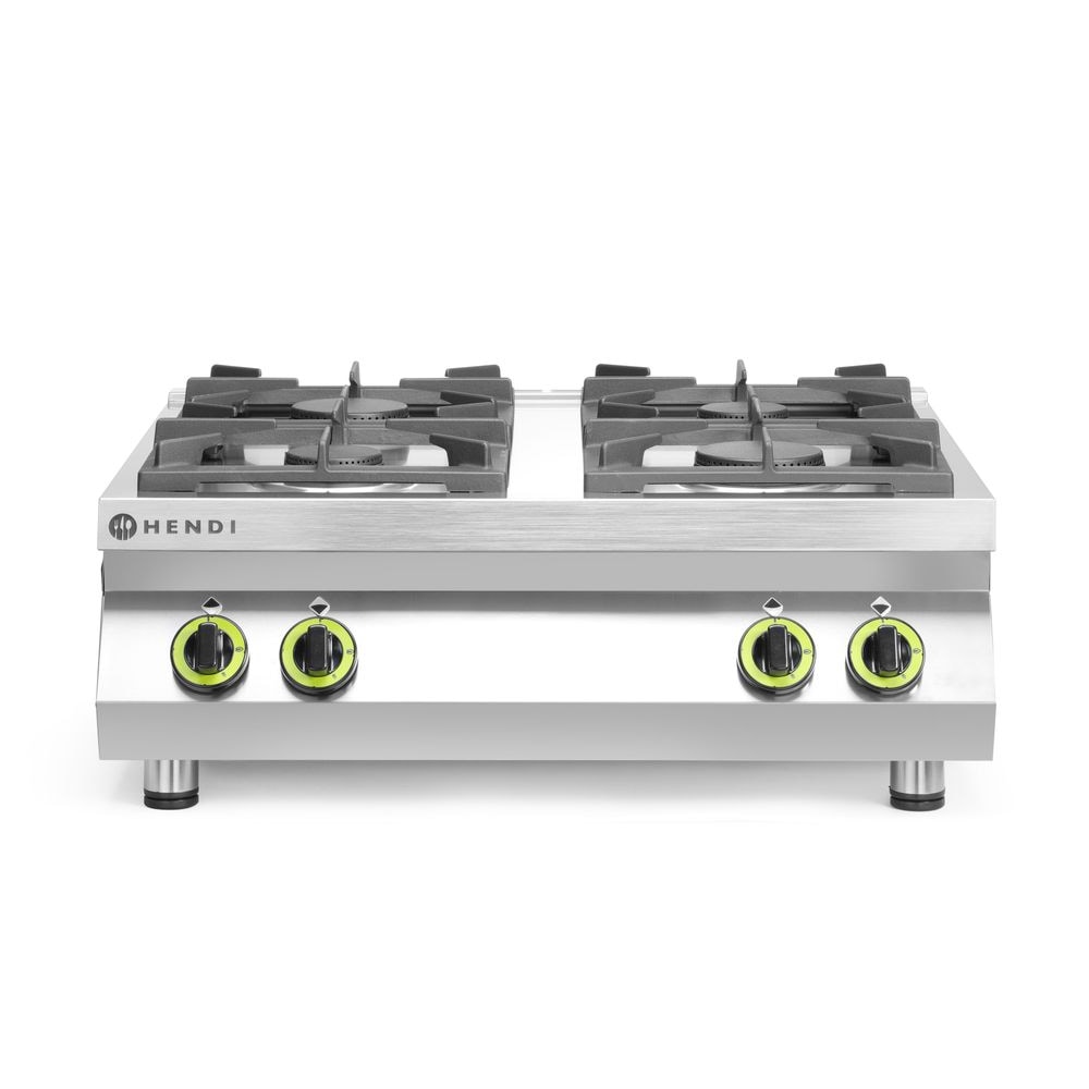HENDI Gasherd Kitchen Line - 4 Kochfelder, Table-Top, Kitchen Line, 19kW, 800x700x(H)310mm