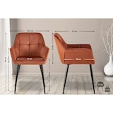 thumbnail of Lot de 2 chaises de salle à manger Emia velours Marron