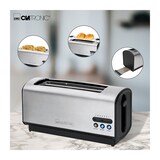 thumbnail of Clatronic TA 3687 Tostadora Pan, Ranura Ancha 4 Rebanadas, Regulador Nivel Tostado, 3 Funciones, Calienta Panecillos, Plata, 1200W