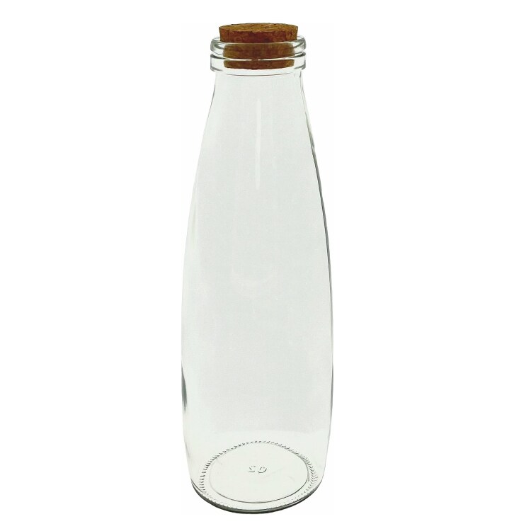 Fles met kurk - Ideaal voor o.a. Bed & Breakfast of Horeca - waterfles  Melkfles of sapfles - 500ml -  3 Stuks