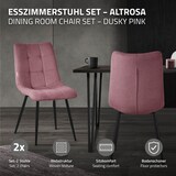 thumbnail of ML-Design – Esszimmerstühle 2er Set – Altrosa Stoff | Rückenlehne, schwarze Metallbeine, gepolstert, Wohnzimmer & Esszimmer