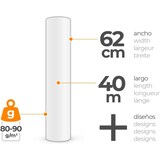 thumbnail of Bobina papel de regalo, rollo 62 cm x 40 m • Cupido rojo oro • Ideal para: tiendas, negocios, comercios, envolver regalos