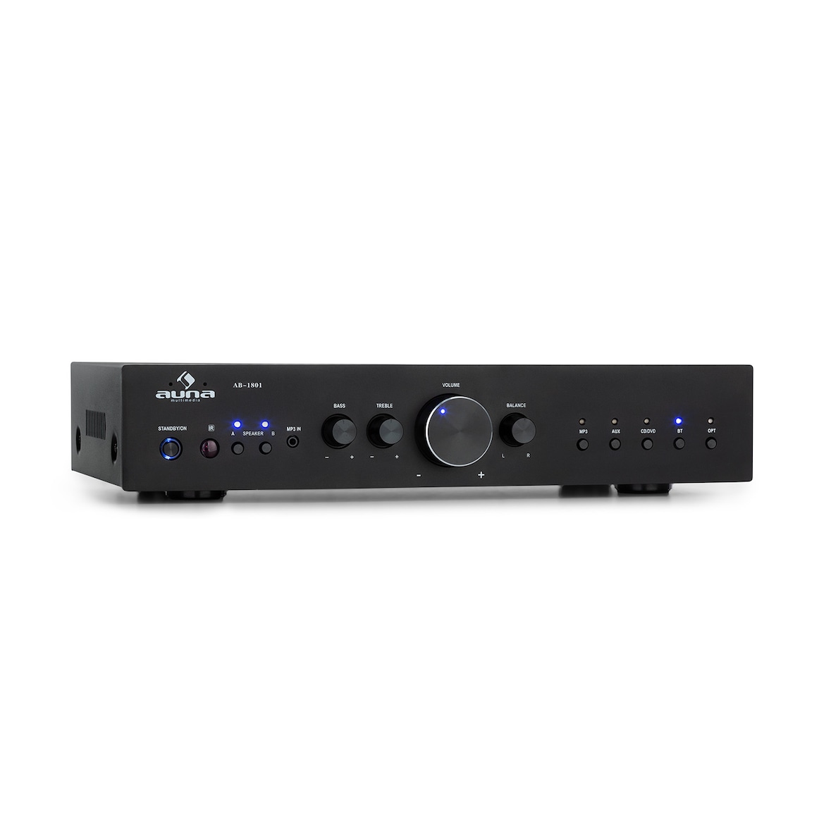 AV2-CD608BT HiFi-Stereo-Verstärker 4x100W RMS BT Dig-Opt-In Schwarz