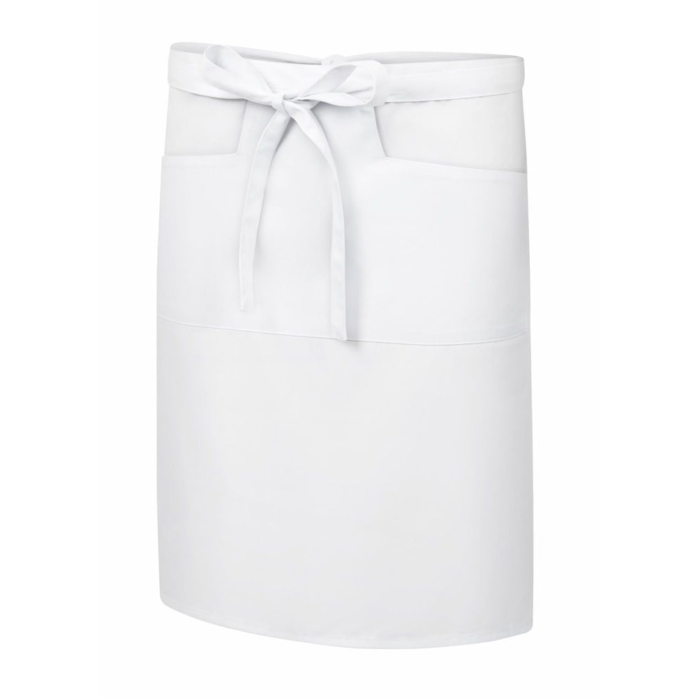 METRO PROFESSIONAL Bistroschürze kurz, Polyester/Baumwolle, 55 cm, weiß, 3 Stück