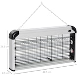 thumbnail of Outsunny Elettroinsetticida da Esterno e Interno con Lampada Antizanzare UV per 60m², Zanzariera Elettrica 30W, Nero e argento
