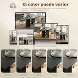 thumbnail of HOMCOM mesa de comedor plegable mesa abatible de cocina con 2 ruedas 2 estantes de almacenaje y 2 alas abatibles estilo moderno 75x140x74 cm