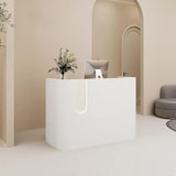 thumbnail of Empfangstresen, Kleine Gewerbetheke, Kassentheke, Empfangstisch, LED-Beleuchtung, Ladenmöbel, Frontdesk, Modernes Design Weiß 200×60×100cm