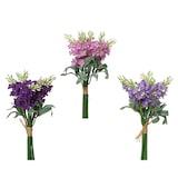 thumbnail of 1 Kunst Blumenbündel Levkojen 12x26cm Gillyflower Blumenstrauß Osterdeko Blumendeko Frühlingsdeko Sommerdeko Lila Grün
