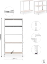 thumbnail of Etagère 5 plateaux bois /métal 60x90xH180 cm 265 kg/plateau