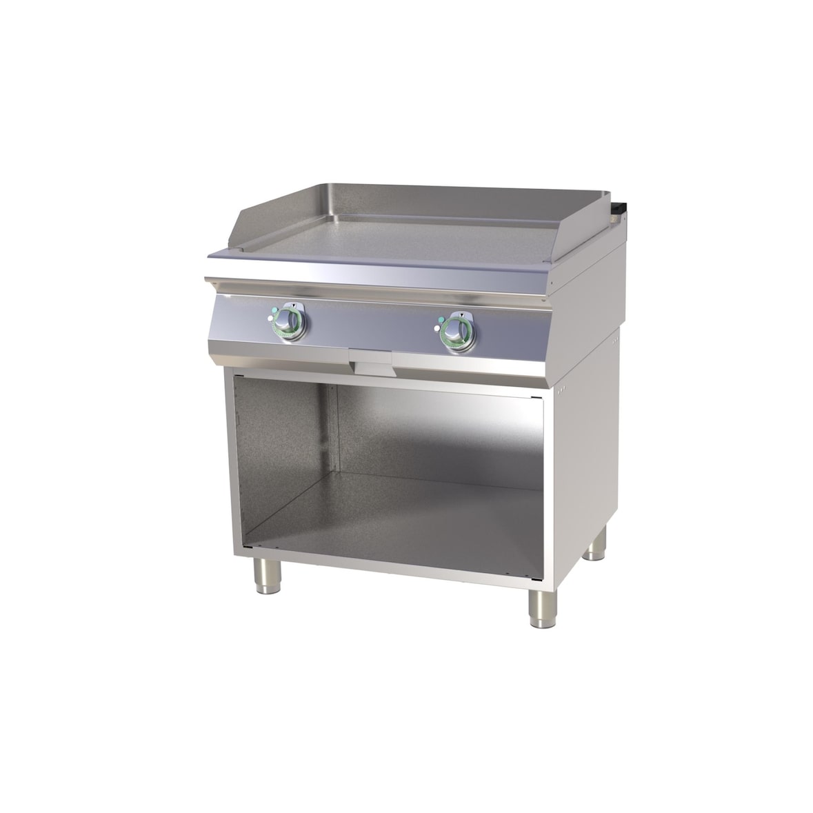 Elektro-Grillplatte mit Unterbau glatt mit 2 Heizzonen