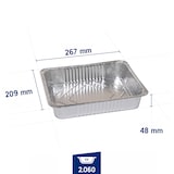 thumbnail of Metro Professional Vaschetta rettangolare alluminio R84G 6 porzioni alta silver - (1 cf x 50 pz)