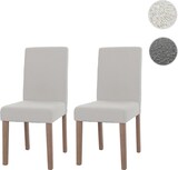 thumbnail of CHEFGASTRO 2er-Set Esszimmerstuhl klassisch und zeitlos HxBxT 90x42x50cm Sitzhöhe 47cm Stoff/Textil Bouclé Holz naturfarbene Beine Creme