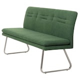 thumbnail of Banco HWC-H70, banco de comedor banco tapizado, respaldo tela/textil bouclé acero inoxidable cepillado 180cm ~ verde