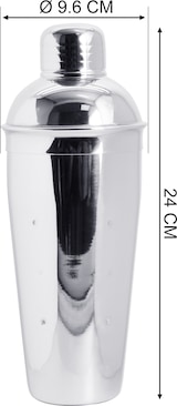 thumbnail of METRO Professional Shaker da cocktail con impugnature incassate, acciaio inox, 750 ml, argento