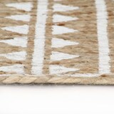 thumbnail of vidaXL Teppich Handgefertigt Jute Weißer Druck 120 cm