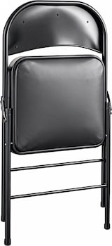 thumbnail of Silla Negra Plegable Premium Asiento y Respaldo Acolchado en Polipiel PU – Diseño Ergonómico y Cómodo (78x45x45 cm)