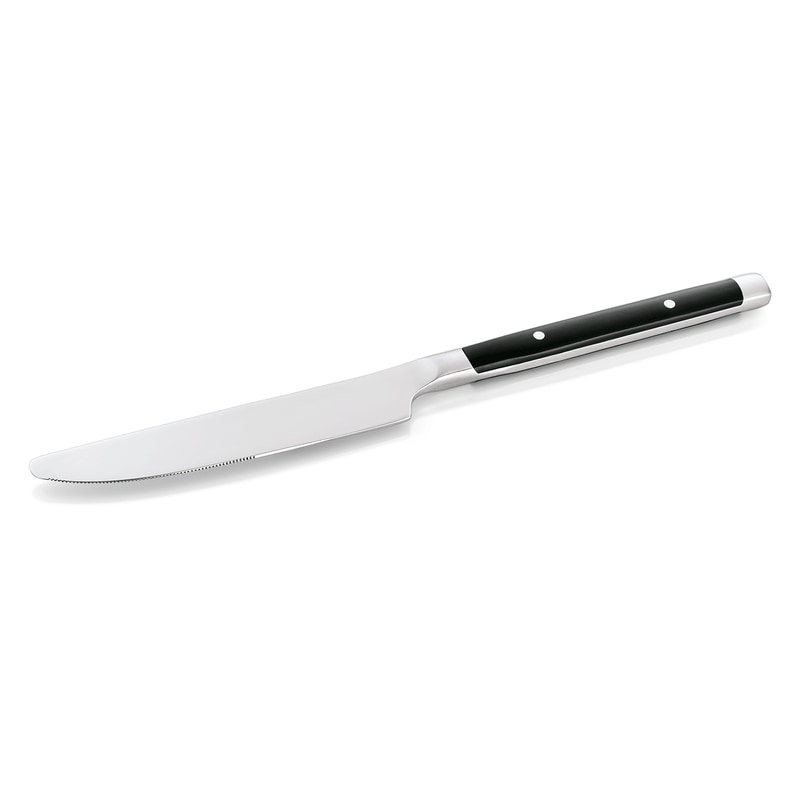 24x Menümesser Bistro Trend, 22,5 cm, Edelstahl 18/10 mit Kunststoffgriff schwarz, Messer