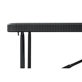 thumbnail of METRO PROFESSIONAL Banketttisch klappbar Vanimo, Stahl, HDPE-Tischplatte, Rattan Optik, 180 x 75 cm, schwarz