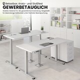 thumbnail of bümö elektrisch höhenverstellbarer Schreibtisch 180x80 cm in Nussbaum, Gestell silber - Schreibtisch höhenverstellbar elektrisch mit
