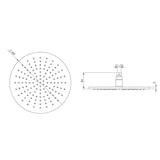 thumbnail of Soffione doccia anticalcare ispezionabile tondo da cm 40, in ottone