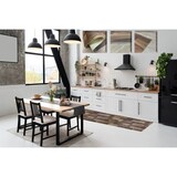 thumbnail of Alfombra vinilo vintage Tobos 03, madera oscura laminas  finas, 50x120cm