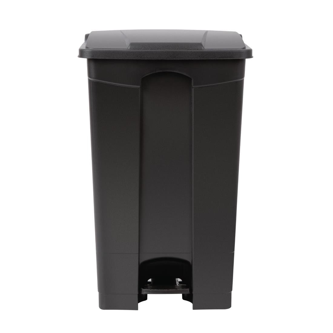 Cubo de basura con pedal para cocina Jantex, color negro, 87 l