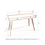 thumbnail of Ocrea Escritorio de roble con cajones | Mesa de estudio | 120 x 60 | 1250120