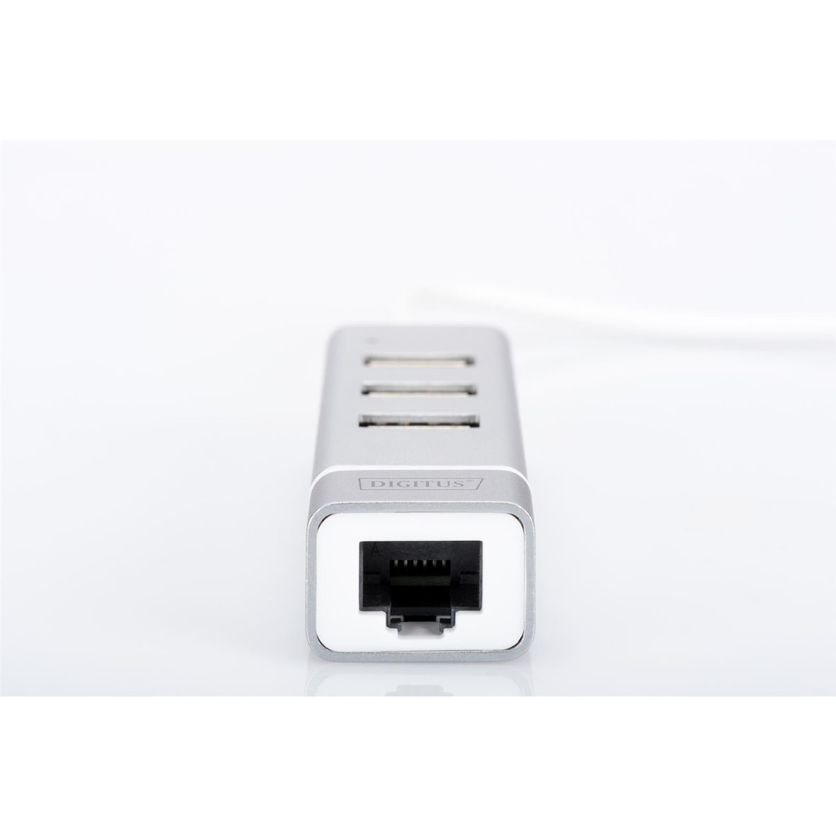 DIGITUS USB 2.0 auf Fast Ethernet Adapter, 3-Port USB Hub