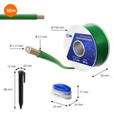 thumbnail of ECD Germany Begrenzungskabel Set 200 m – +800 Erdnägel / 48 Verbinder, verzinntes Kupfer, kompatibel mit gängigen Mährobotern