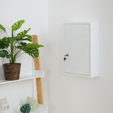 thumbnail of Relaxdays Medizinschrank, abschließbarer Apothekerschrank, HBT: 45 x 30 x 12 cm, 3 Fächer, zum Aufhängen, Stahl, weiß