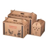 thumbnail of 10x Transportkarton für Kleintiere 480x230x300mm mit Tragegriff Luftlöchern und Automatikboden - Größe M