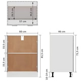 thumbnail of vidaXL Unterschrank Lyon Grau Sonoma 60x46x81,5 cm Holzwerkstoff