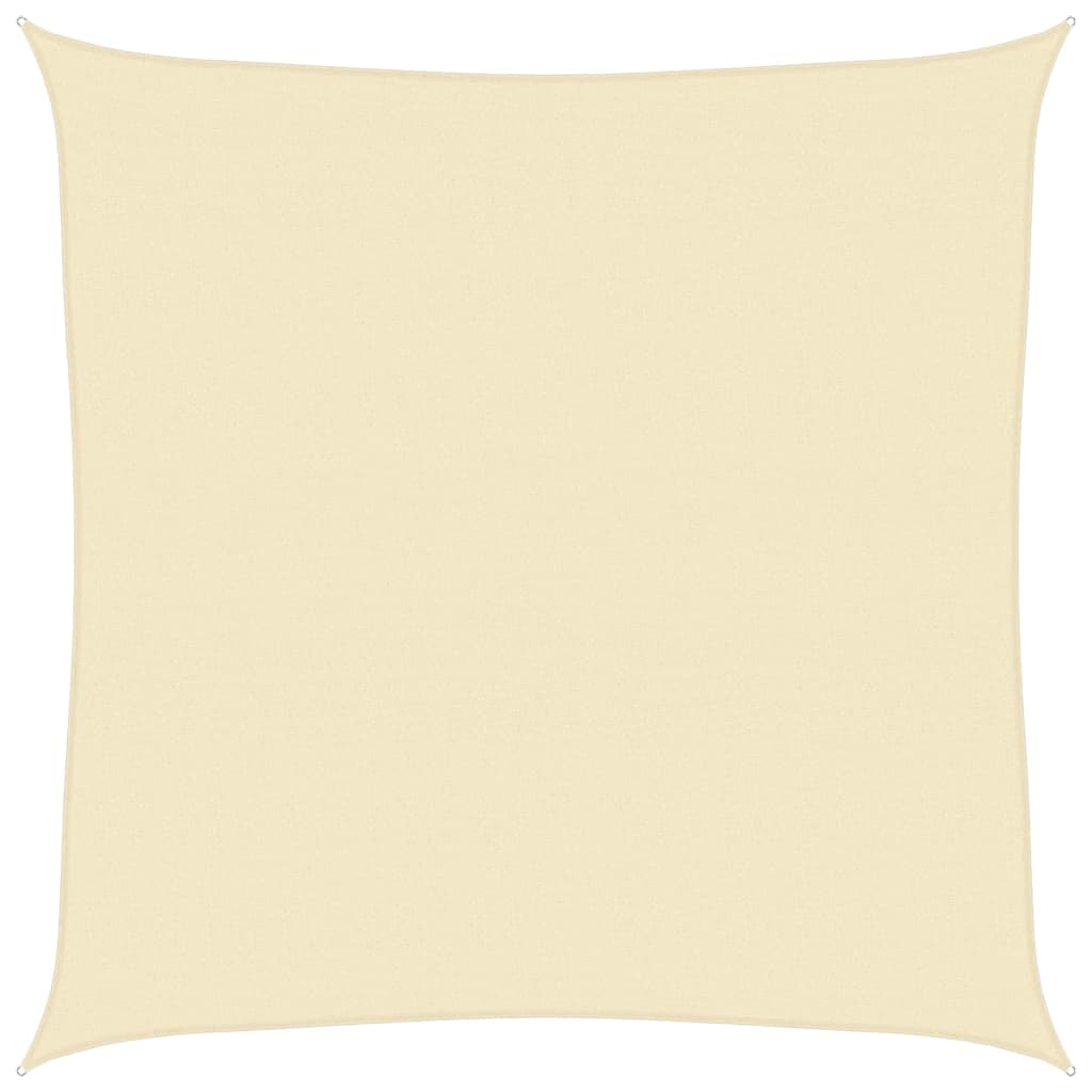 Toldo de vela crema HDPE 160 g/m² 5x5 m