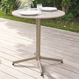 thumbnail of Conjunto de mesa de jardín y 2 sillones de metal color topo - Oviala