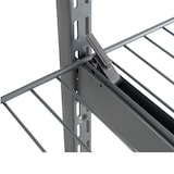 thumbnail of Armario abierto COSTWAY, perchero de pared, extensible de 122 a 244 cm, sistema de almacenamiento DIY, montaje en pared, gris.