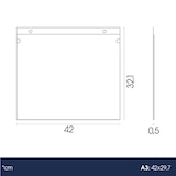 thumbnail of Danieli Store | Soporte para cartel de pared en metacrilato con agujeros para ser fijado | Expositor para avisos de pared | (3 Unidades A3 Horizontal)