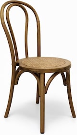 thumbnail of Silla Thonet oscura de madera de haya con asiento de ratán