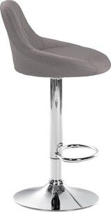 thumbnail of CHEFGASTRO Barhocker CAPE VERDE Stoff Chrom HxBxT 83x46x49cm Stoff Grau Barstuhl