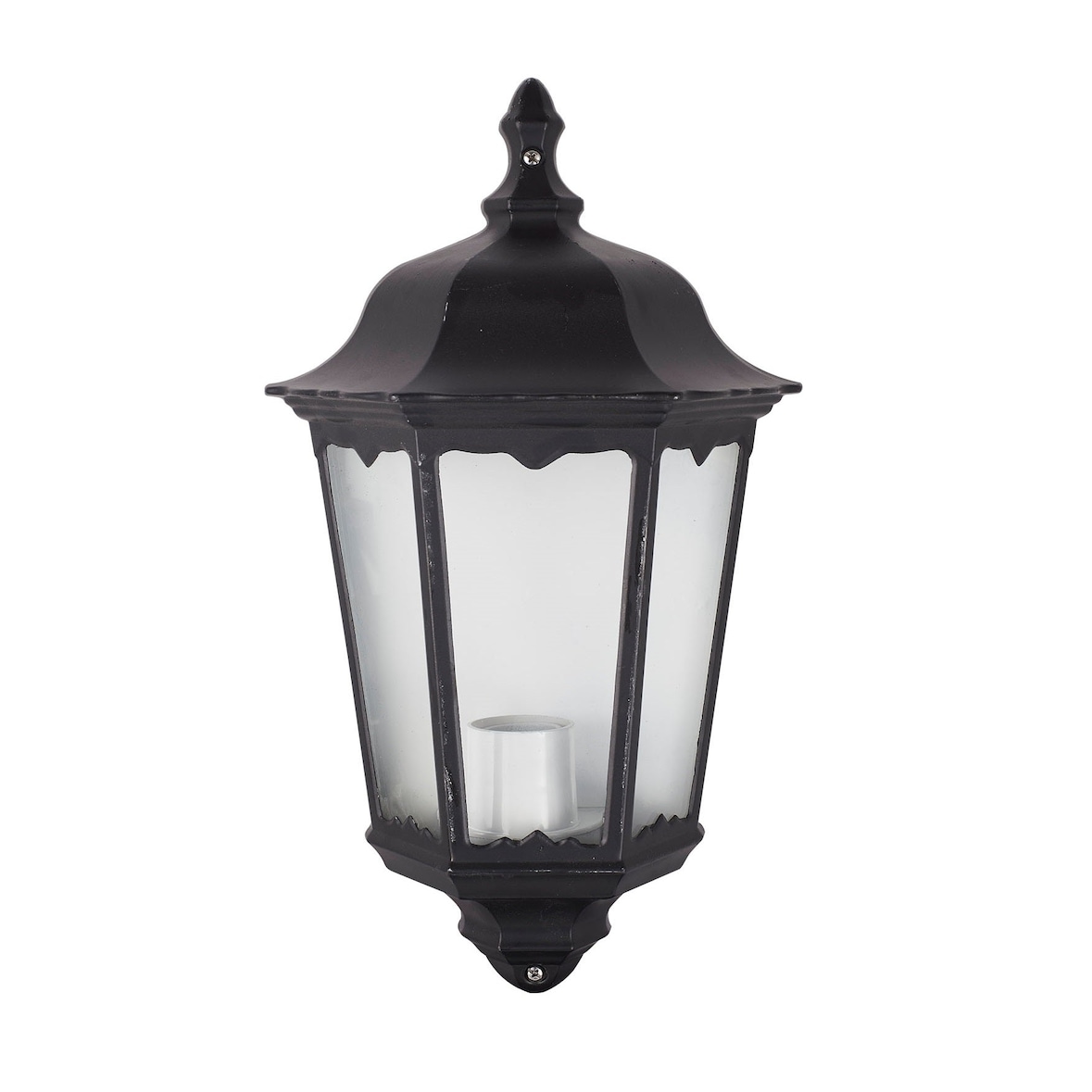 Lanterna Minerva a muro Nero opaco in alluminio pressofuso 22x26xH44cm