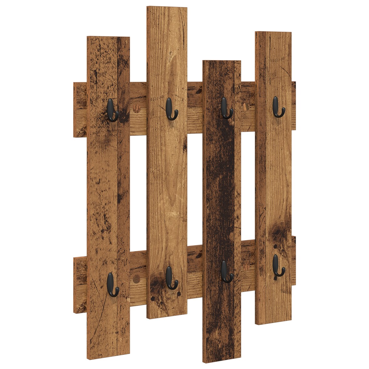 vidaXL Wandmontierter Kleiderständer Altholz 60 x 3 x 82 cm