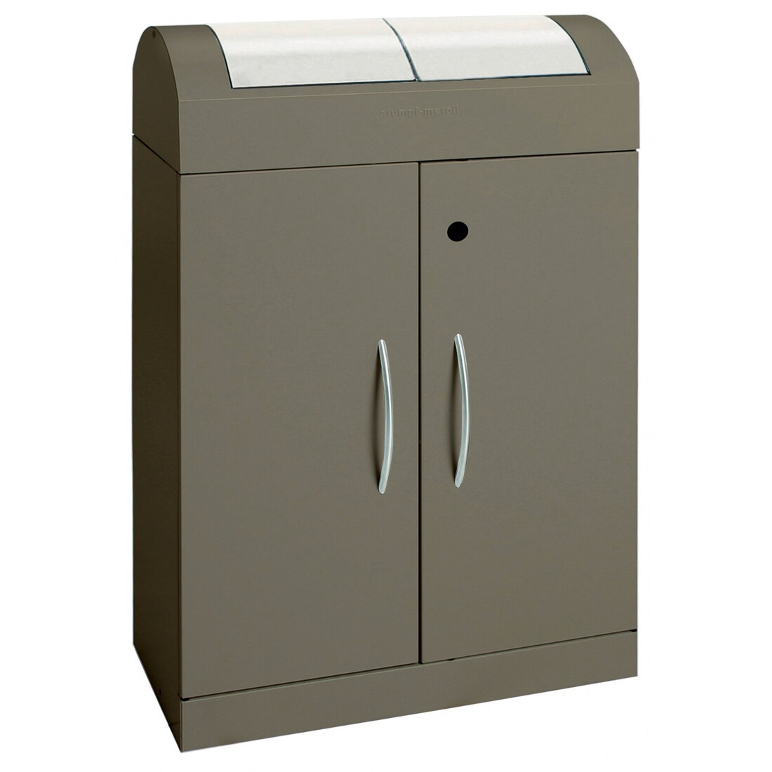 Abfalltrennung TD 2-aspect-plus-, soft-mokka/Edelstahl, verz. Innenbehälter, 2x45 Liter