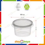 thumbnail of DayBays 6000 Stk. Dressingboxx (Saucecup) 80cc. 75x35 mm Kombi-Verpackung Transparent inklusive passende Deckel