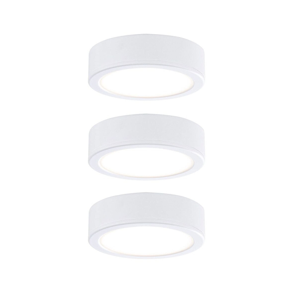 Paulmann Éclairage sous-meubles LED Pukk 3x3,5W 65mm 3x210lm 230V rond Blanc 99989